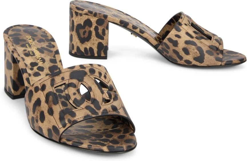 Dolce & Gabbana Leo-print Kalfsleren Mules - Foto 3