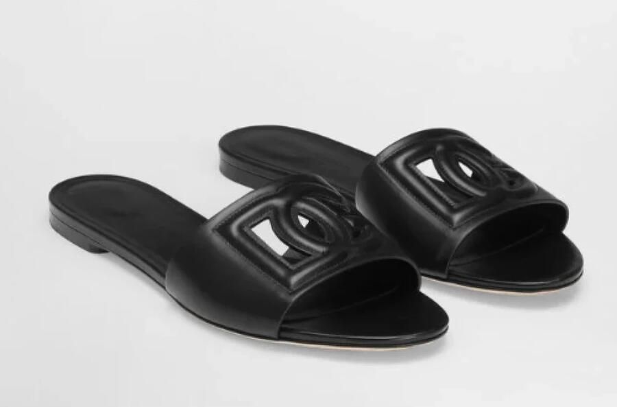 Dolce & Gabbana Glij in stijl met deze sliders van hoogwaardige stof Black Dames