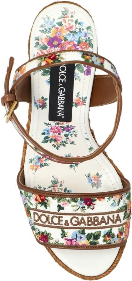 Dolce & Gabbana Sandalen met Geborduurde Sleehak - Foto 2