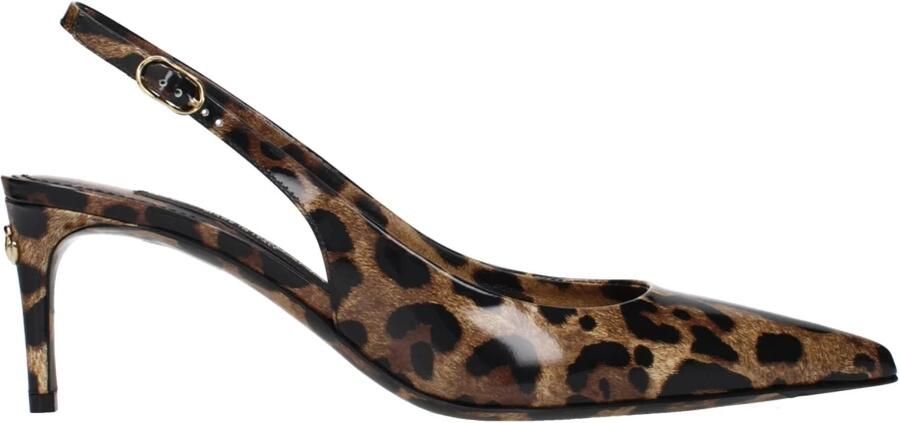 Dolce & Gabbana Animalier bruin kalfsleren slingback pumps Brown Dames - Foto 3