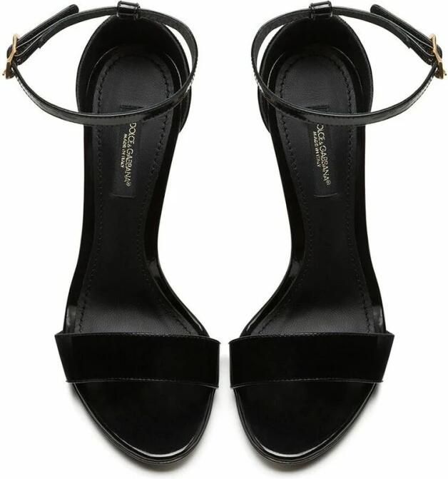 Dolce & Gabbana Zwarte Leren Barok Hak Sandalen Black Dames - Foto 3