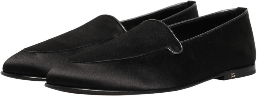 Dolce & Gabbana Satijnen Logo Slip-On Loafers - Foto 4