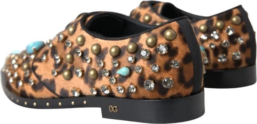 Dolce & Gabbana Luipaard Kristal Jurk Broque Schoenen Brown Dames - Foto 2