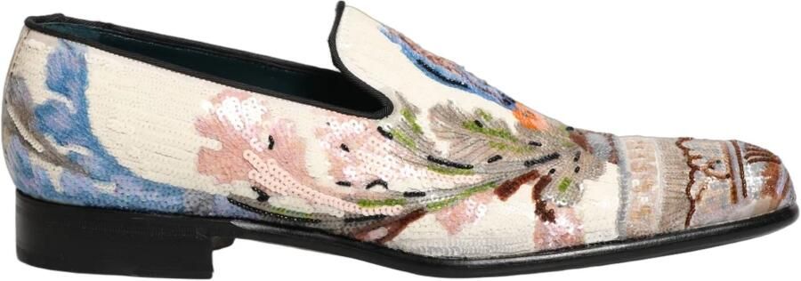 Dolce & Gabbana Sequin Embroidered Loafers