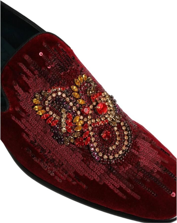 Dolce & Gabbana Sequin Gemstone Dress Loafers - Foto 2