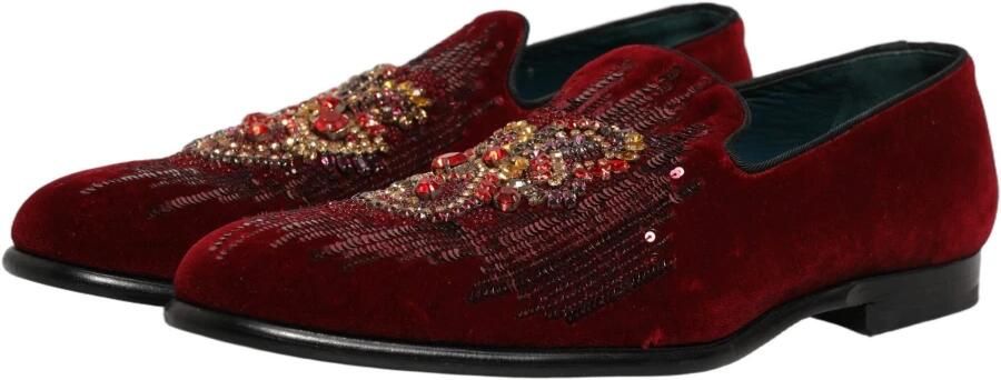 Dolce & Gabbana Sequin Gemstone Dress Loafers - Foto 5