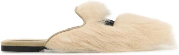 Dolce & Gabbana Shearling And Suede Slippers