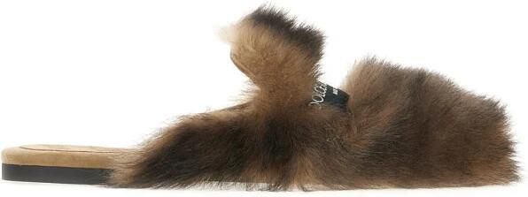 Dolce & Gabbana Shearling en Suède Pantoffels