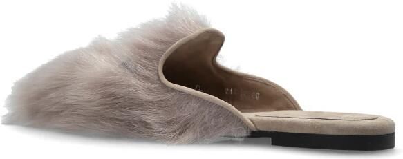 Dolce & Gabbana Shearling en Suède Pantoffels