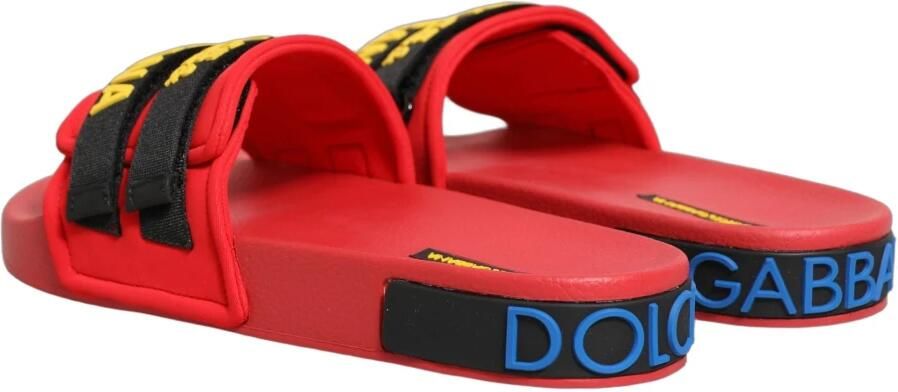 Dolce & Gabbana Rode Logo Slide Sandalen Red Dames - Foto 4