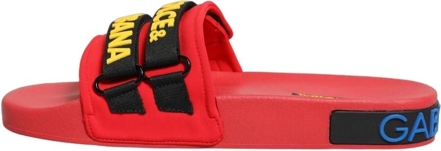 Dolce & Gabbana Rode Logo Slide Sandalen Red Dames - Foto 7