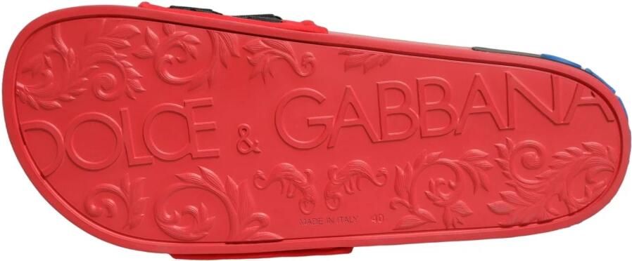 Dolce & Gabbana Rode Logo Slide Sandalen Red Dames - Foto 6