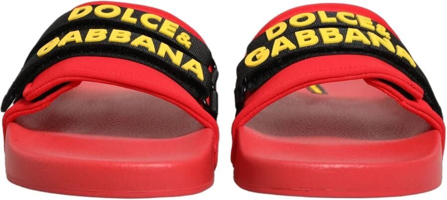 Dolce & Gabbana Rode Logo Slide Sandalen Red Dames - Foto 3