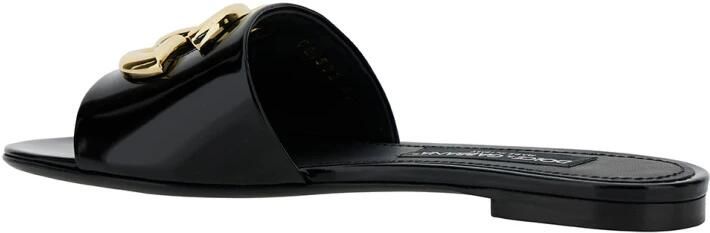 Dolce&Gabbana Sandalen Shiny Calfskin Mules With DG Logo in zwart - Foto 4
