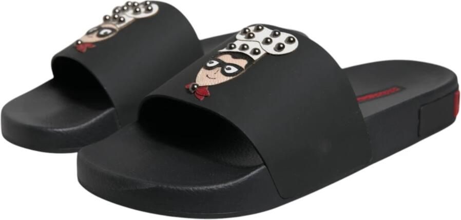 Dolce & Gabbana Pool Slides Cartoon Print - Foto 4