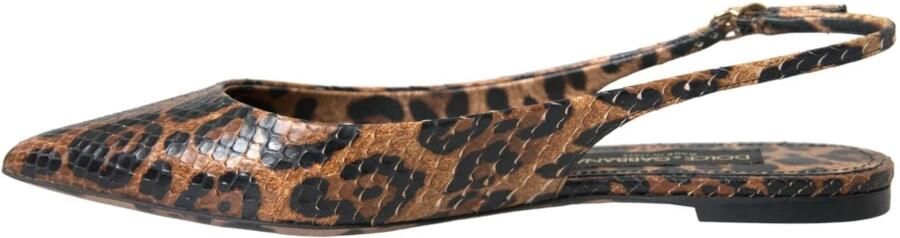 Dolce & Gabbana Luipaard Exotische Huid Slingback Schoenen - Foto 3