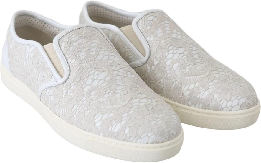 Dolce & Gabbana Witleren Veterschoenen met Instap White Dames - Foto 2