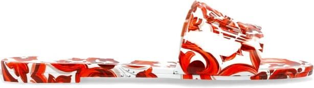 Dolce & Gabbana Slippers met Majolica-print van Rubber