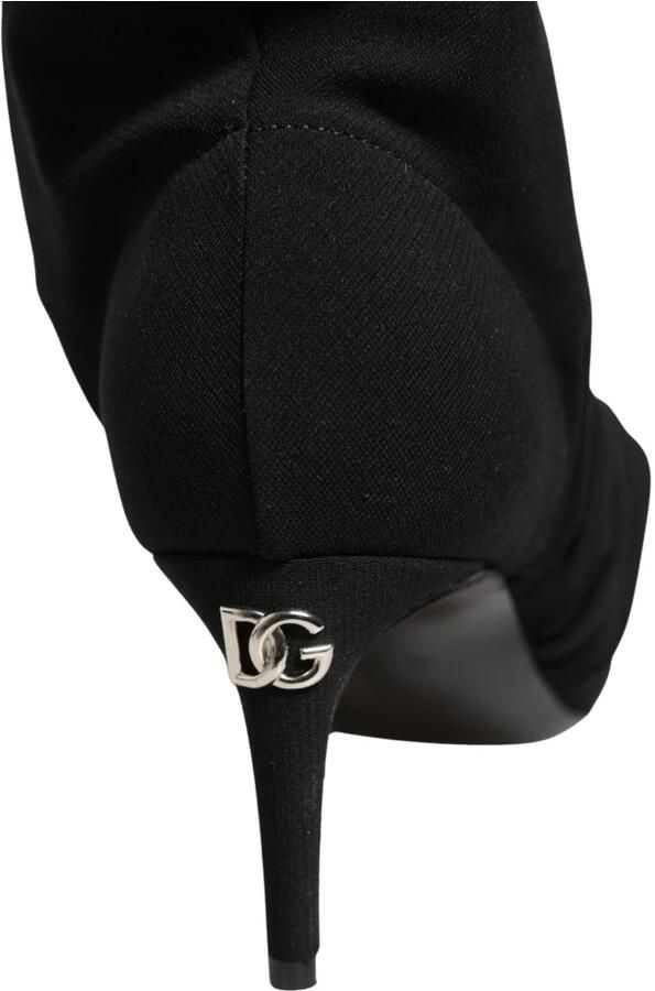 Dolce & Gabbana Slouchy Enkellaarsjes met Hak - Foto 5