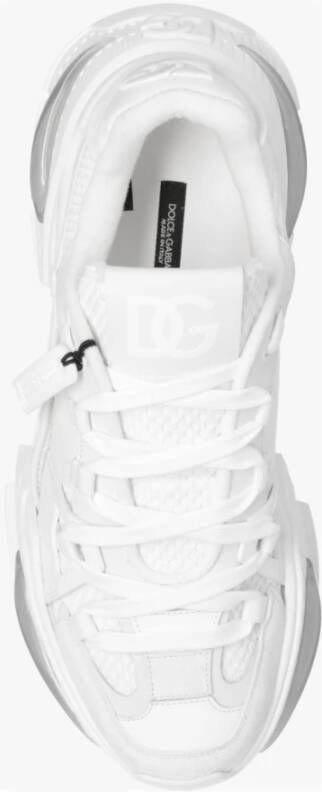 Dolce & Gabbana Witte nylon sneakers met leren en suède details White - Foto 8