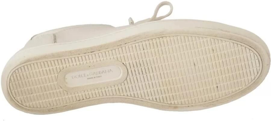 Dolce & Gabbana Preloved Leather Sneakers Low Top Style White - Foto 2