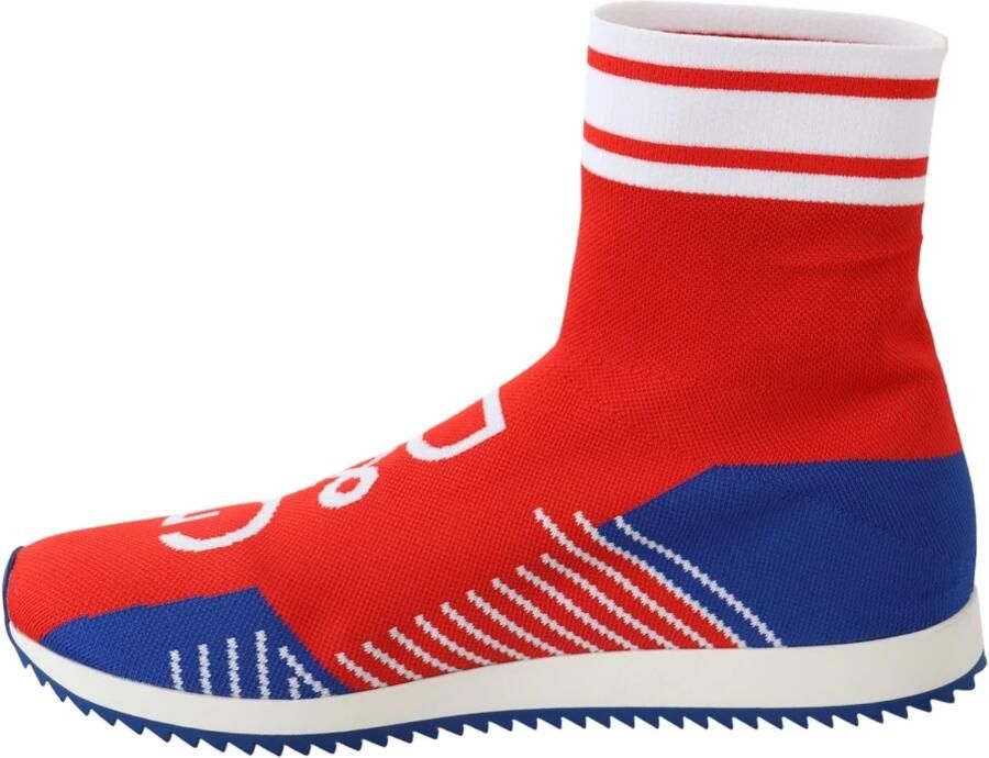 Dolce & Gabbana Blauw Rood Sorrento Logo Sneakers Sokken Schoenen Multicolor Heren - Foto 2