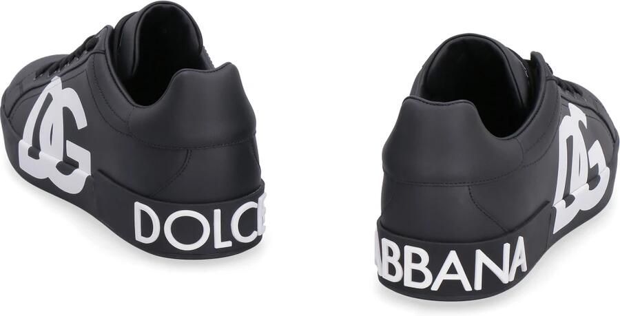 Dolce & Gabbana Zwarte Sneakers Ronde Neus Logo Print Black Heren - Foto 2