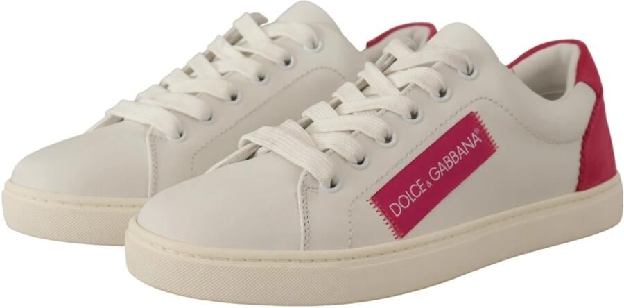 Dolce & Gabbana Prachtige Leren Lage Sneakers Met Klassieke Vetersluiting - Foto 3