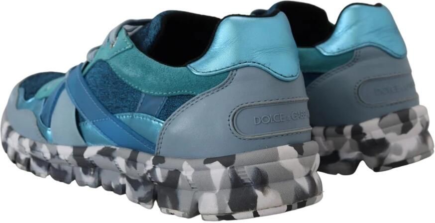 Dolce & Gabbana Italiaanse Logo Detail Lage Top Sneakers Blue Heren - Foto 5