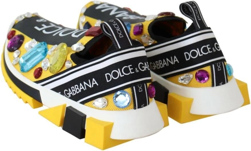 Dolce & Gabbana Kristalversierde Monochrome Sneakers Multicolor Dames - Foto 3