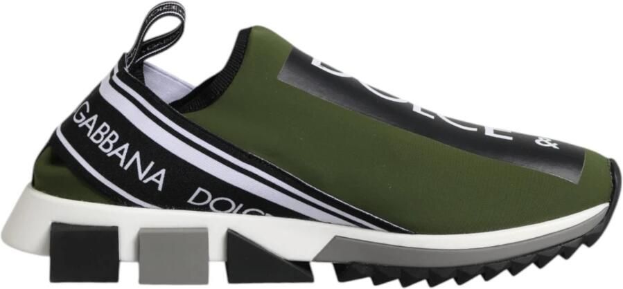 Dolce & Gabbana Groene Logo Lage Top Sorrento Sneakers