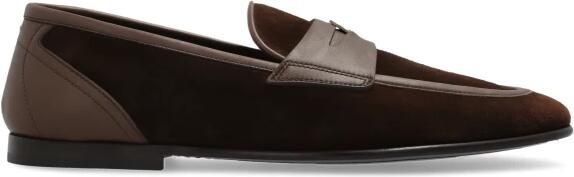 Dolce & Gabbana Split Emblem-penny Loafers