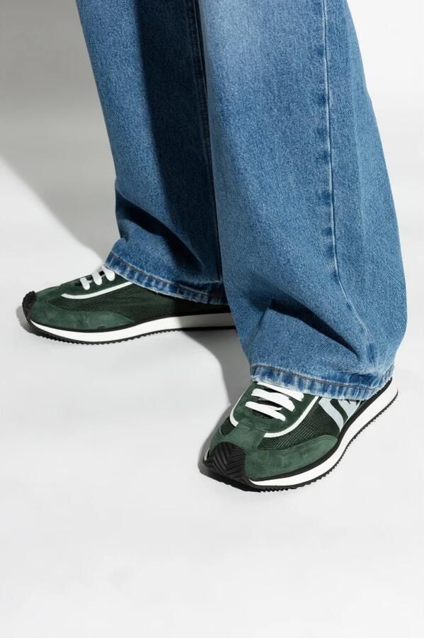 Dolce & Gabbana Groene Suède Mesh Aria Sneakers Green Heren