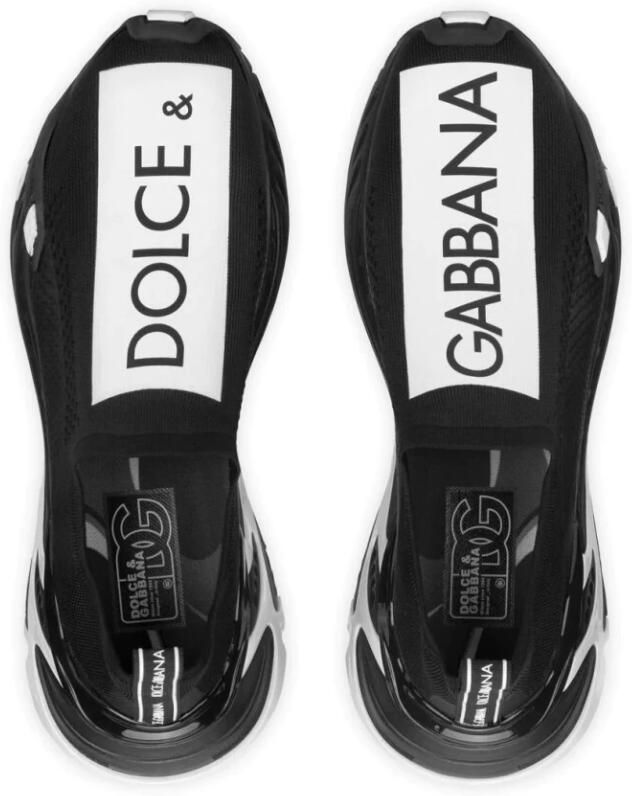 Dolce & Gabbana Monochrome Slip-On Mesh Sneakers Black Heren - Foto 3