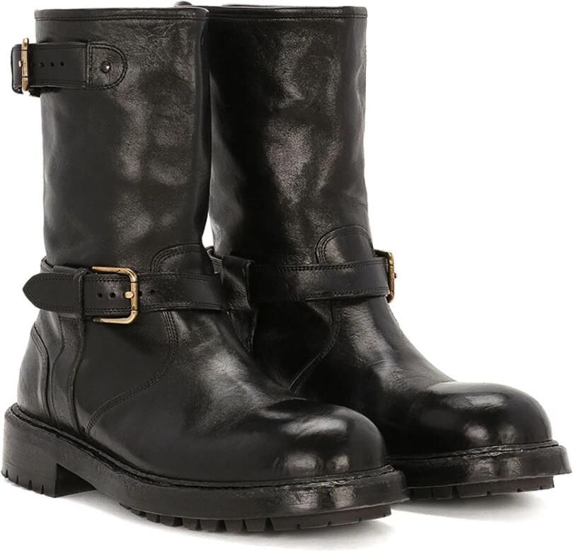 Dolce & Gabbana Leren Enkellaarzen met Ritssluiting - Foto 2