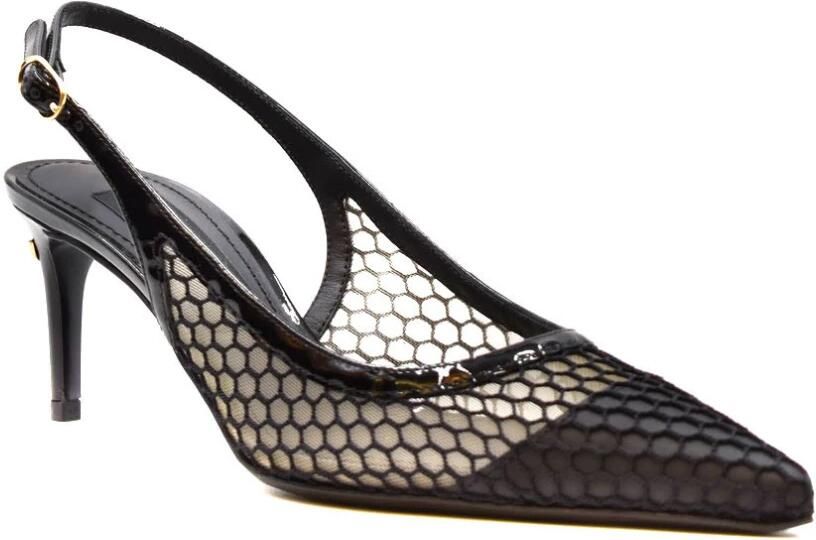 Dolce & Gabbana Lollo Pumps Dames Semi-transparante Leren Schoenen Black