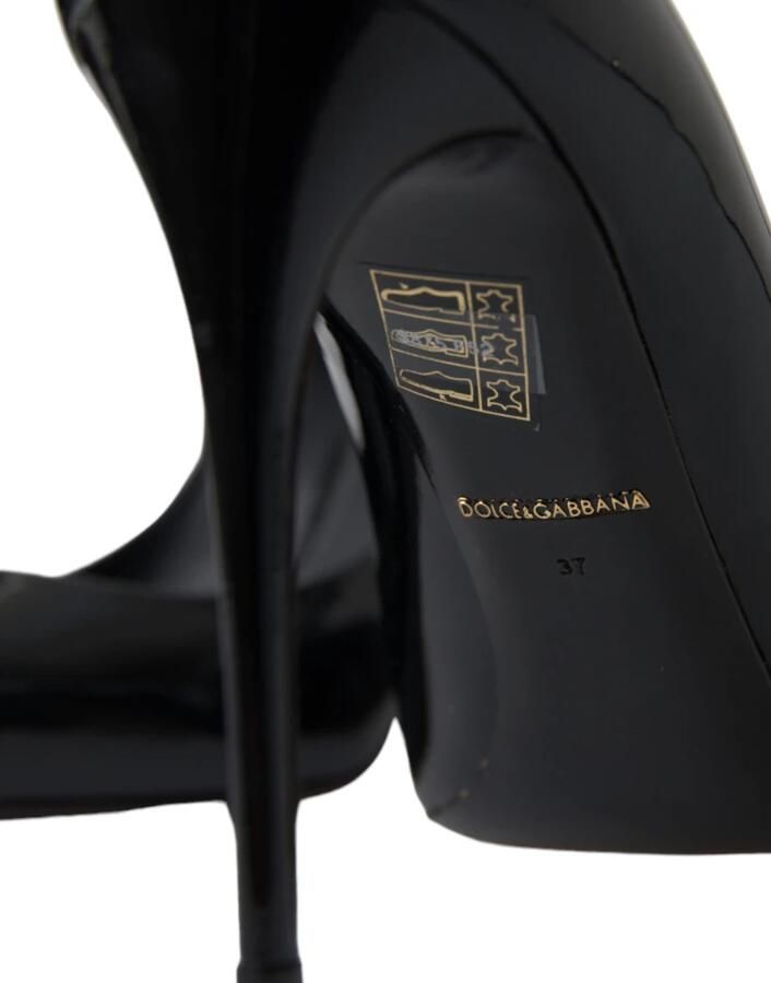 Dolce & Gabbana Zwarte Patentleren Stiletto Pumps Black Dames