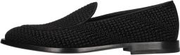 Dolce & Gabbana Zwarte Velvet Slip-On Loafers