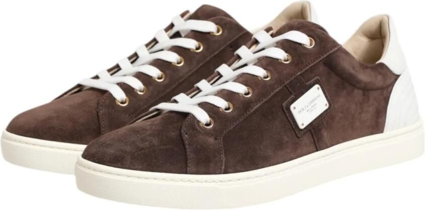 Dolce & Gabbana Suede Leather Low Top Sneakers
