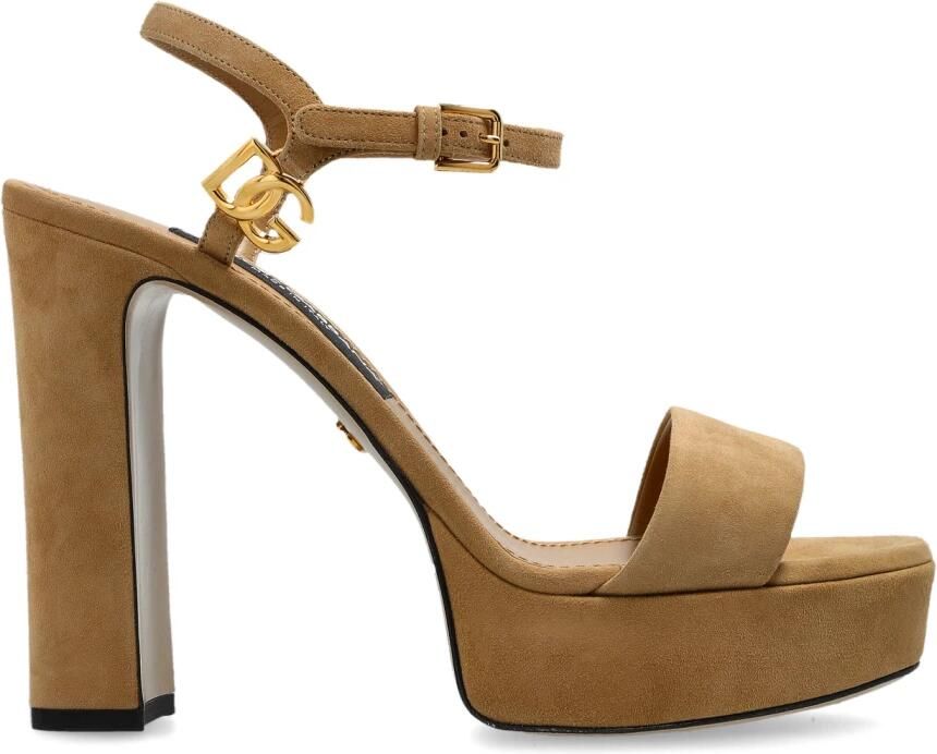Dolce & Gabbana Suede Platform Sandalen