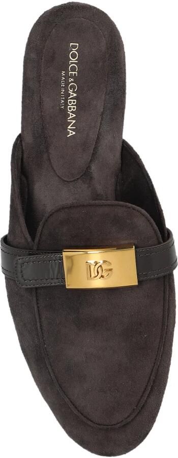Dolce & Gabbana Suède Slippers met Logo - Foto 4