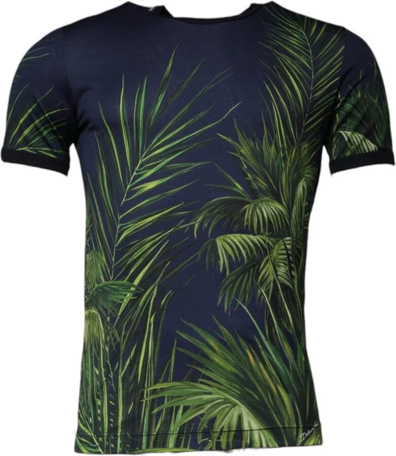 Dolce & Gabbana T-shirt met boomprint en ronde hals korte mouwen