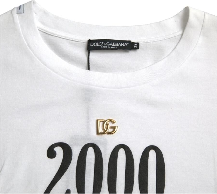 Dolce & Gabbana T-shirt met sloganprint en vetersluiting - Foto 2