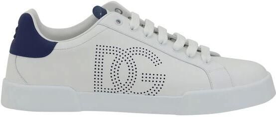 Dolce & Gabbana Witte Sneakers met Geperforeerd Logo White Heren