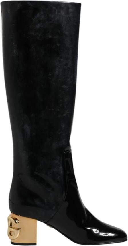 Dolce & Gabbana DG-hiel-laarzen knielengte Blauw Dames