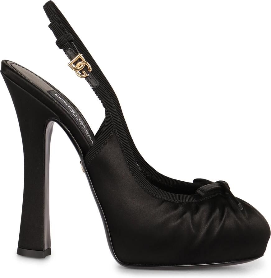 Dolce & Gabbana Vally Satin Slingback Pump