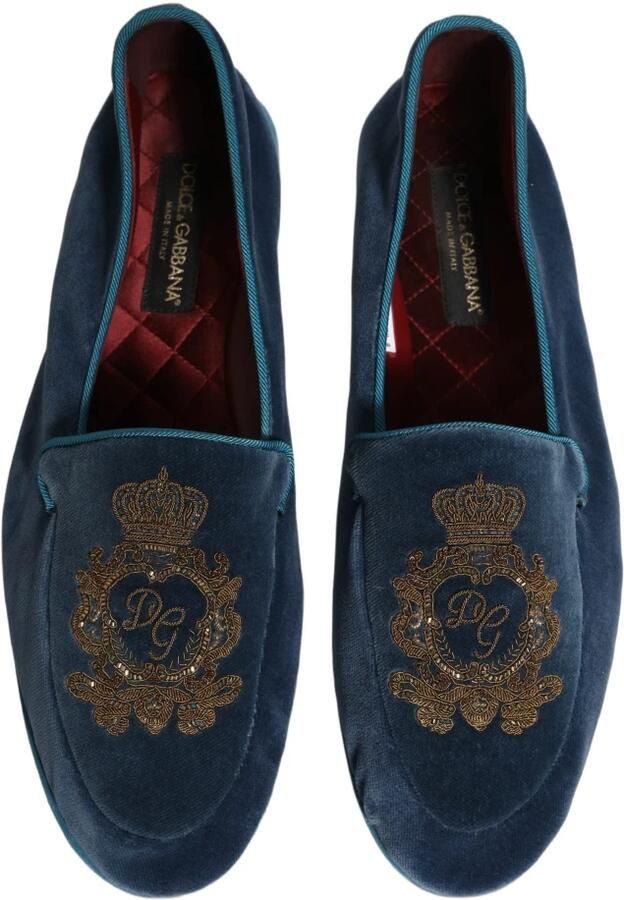 Dolce & Gabbana Velvet Crown Embroidery Loafers - Foto 3