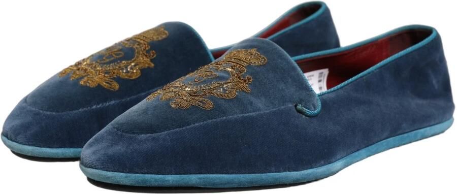 Dolce & Gabbana Velvet Crown Embroidery Loafers - Foto 5