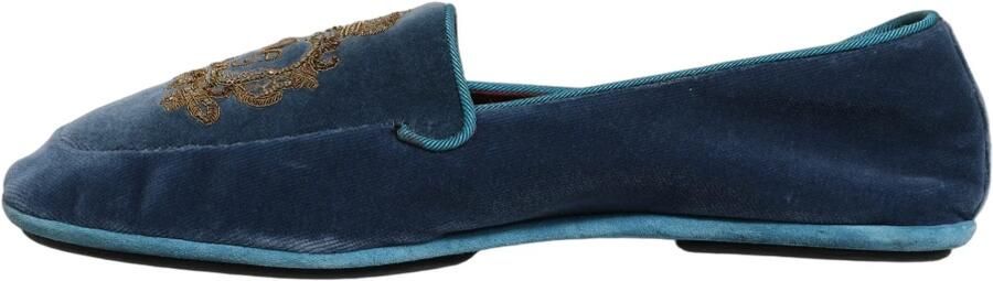 Dolce & Gabbana Velvet Crown Embroidery Loafers - Foto 7