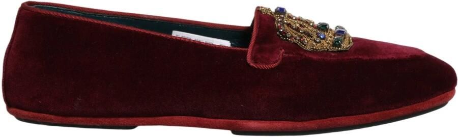 Dolce & Gabbana Velvet Crown Loafers